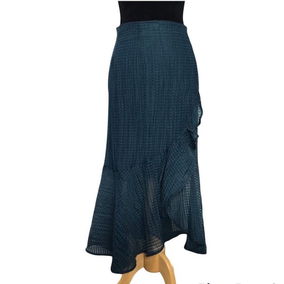 UnBranded Sample Ruffled Layered Skirt in Blue - Sz S* - Picture 2 of 6